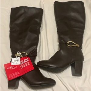 Brown Leather Boots Size 5